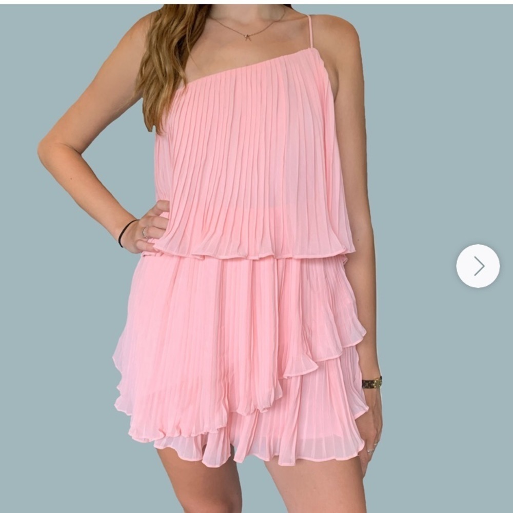 C23 NBD Girlfriend Pink One Shoulder Dress
